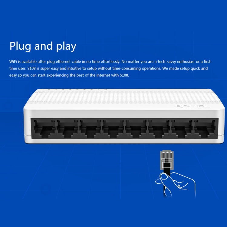 Tenda S108 8 Ports 10 / 100Mbps Fast Ethernet Network Switch LAN HUB, Tenda SG108 8 Ports White Tenda S108 8 Ports 10 / 100Mbps Fast Ethernet Network Switch LAN HUB, Tenda SG108 8 Ports White